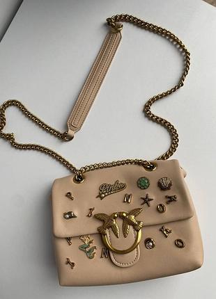 Женская бежевая сумка в стиле pinko