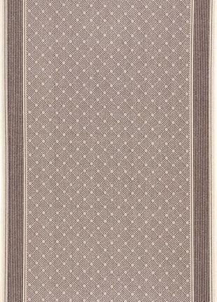 Килим безворсовий на гумовій основі karat flex run 1944/91 0.80x6.00 м коричневий бежевий