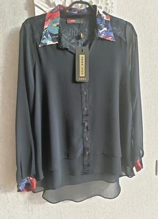 Блуза arda tex туреччина блузка шифоновая сорочка рубашка3 фото