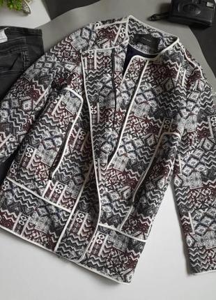 Zara крутой жакардовый жакет ветровка р м сток9 фото