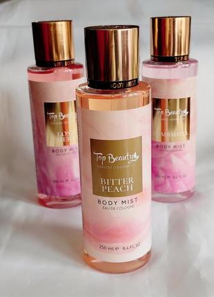 Парфюмированный спрей-мист для тела top beauty bitter peach, 250 мл