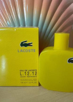 Туалетная вода для мужчин lacoste l.12.12 yellow 100 мл1 фото