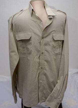 Мужская рубашка с длинным рукавом three-leaf