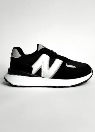 📌 удобные new balance running black white кроссовки черные белые темно серые свет серые пена8 фото