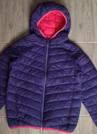 Курточка стеганная фиолетовая m&amp;s 9-10 лет 140 см.