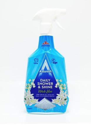 Средство для чистки душевых кабин astonish daily shower shine с цветочным запахом лилии 750мл