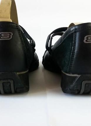Обувь оригинал из европы. высокое качество. спортивные сандалии skechers. кожаные.4 фото