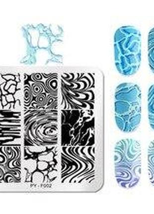 Пластина для стемпінгу nicole diary py f002