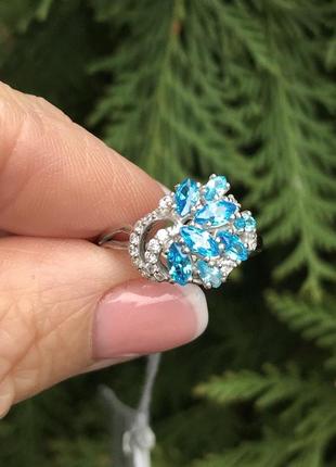 Кольцо серебряное с цирконием изобилие 1884/9рг, 17 размер