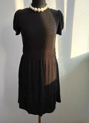 Чорне платтячко в горошок від warehouse1 фото