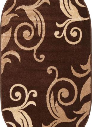 Ковер karat daffi 13016/140 0.80x1.50 м овальный коричневый