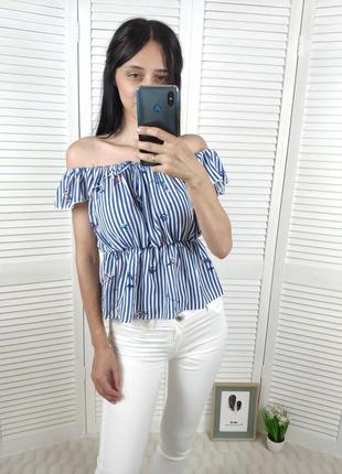 Топ на плечи в полоску missguided, р-р s