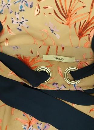 Нежная лёгкая блузка маечка george c пеликанами и завязкой на спине4 фото