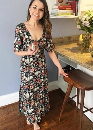 Платье в цветочный принт zara