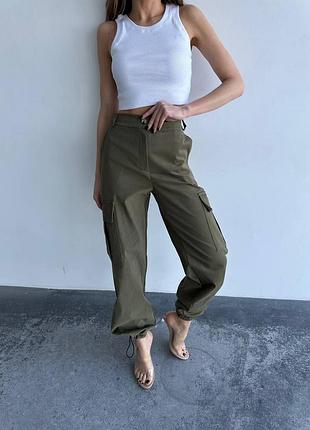 Хлопковые брюки-карго