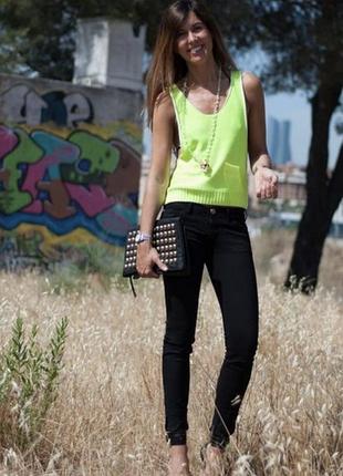 Вязаный топ майка