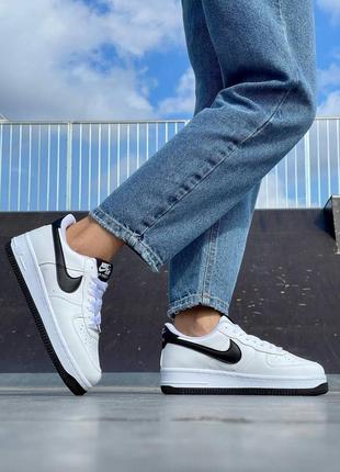 Nike air force 1 white black logo