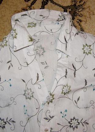 Коттоновая блуза-рубашка под пояс, l-xl2 фото