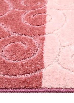 Набір килимків для ванної кімнати та туалету relana elana sile 60x100 + 60x50 см фіолетовий рожевий4 фото