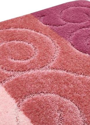 Набір килимків для ванної кімнати та туалету relana elana sile 60x100 + 60x50 см фіолетовий рожевий6 фото