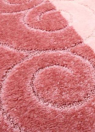 Набір килимків для ванної кімнати та туалету relana elana sile 60x100 + 60x50 см фіолетовий рожевий5 фото