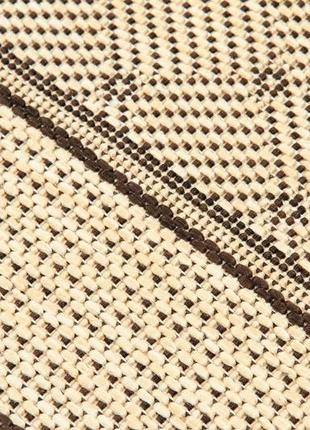 Килимова доріжка безворсова на гумовій основі karat flex 1944/19 0.67 м бежевий коричневий5 фото