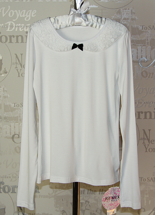 Белая трикотажная блузка для девочки remix польша