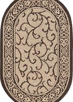 Ковер безворсовый karat naturalle 1918/19 0.50x0.80 м овальный бежевый коричневый