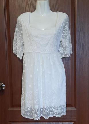 Белое нежное платье3 фото