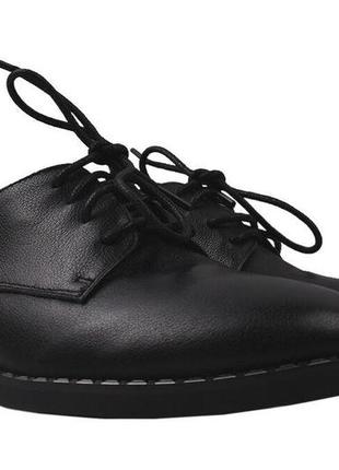 Туфли на шнуровку женские farinni натуральная кожа, цвет черный, 39