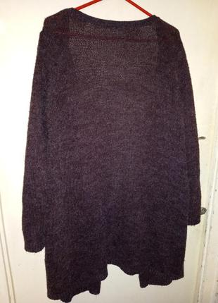 Трикотажной вязки,бордо-марсала,кардиган с карманами,большого размера,vero moda2 фото