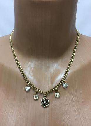 Цепочка pilgrim c кулончиками латунь