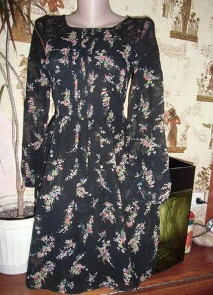 Шикарное шифоновое платье1 фото