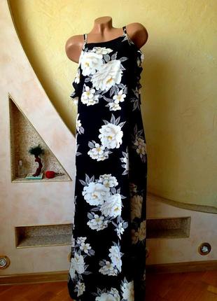 Трендовое длинное платье сарафан макси в пол от peacocks4 фото