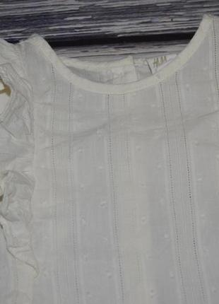 12 - 18 месяцев 86 см h&m рубашка блузка блуза кружево для модниц легкая натуральна5 фото