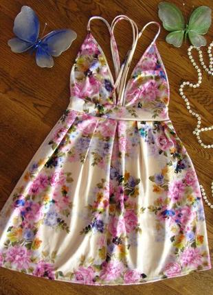 Трендовое красивейшее розовое платье в принт oh my love