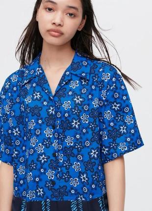 Легкое синее платье от дизайнерской коллаборации uniqlo+marni2 фото