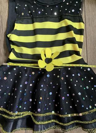 Карнавальный костюм пчёлки 🐝 осы шмеля для девочки платье и крылышки (англия)4 фото