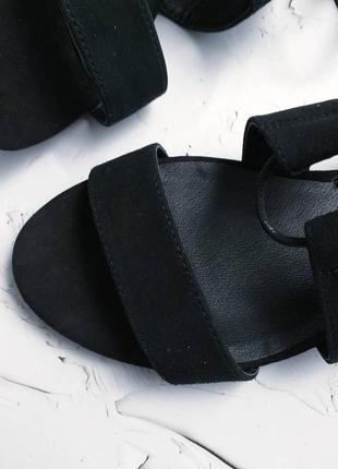 Steve madden оригинал черные замшевые сандалии на шнуровке3 фото