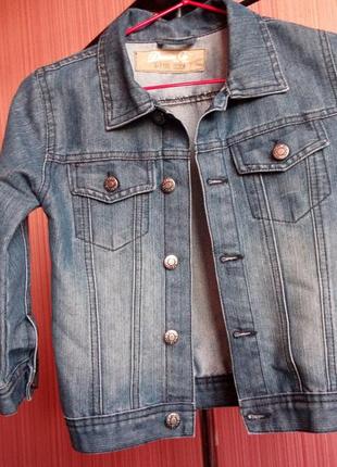 Укороченная джинсовка на девочку 14 лет от denim co