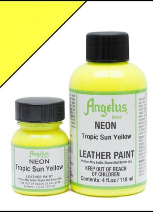 Краска для кожи angelus neon tropic sun yellow (желтое тропическое солнце)