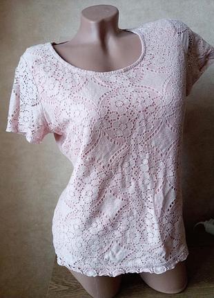 Мереживна футболка m&s
