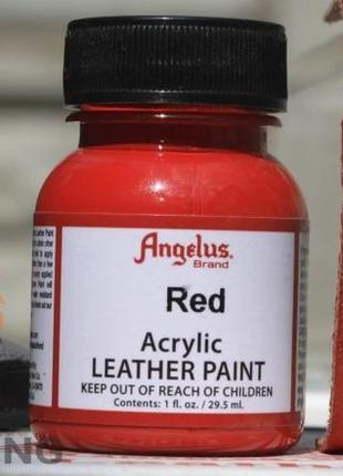 Фарба для шкіри angelus red (червоний)2 фото