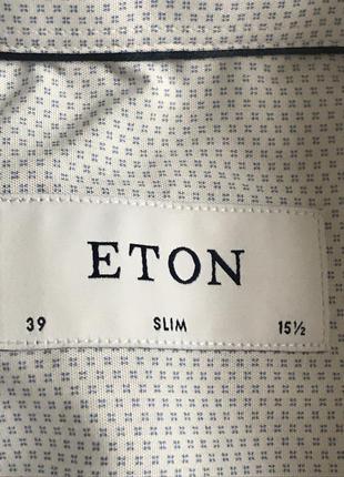 Рубашка slim мужская стильная модная дорогой бренд eton размер 392 фото