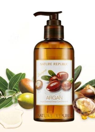 Увлажняющий кондиционер для волос с аргановым маслом nature republic argan essential deep care conditioner2 фото