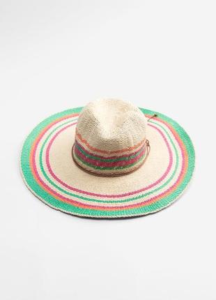 Плетеная шляпа в полоску zara