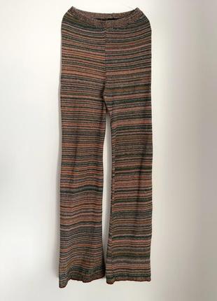 Вязанные разноцветные штаны брюки леггинсы prettlittlething4 фото