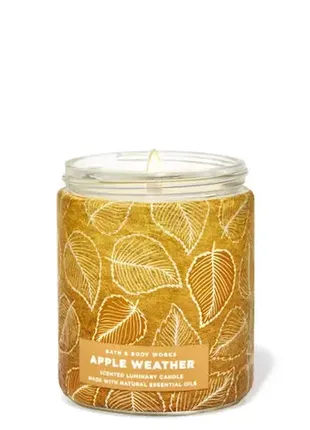 Ароматическая свеча apple weather bath and body works