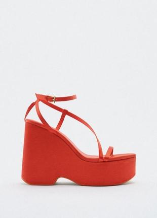Атласные босоножки zara2 фото