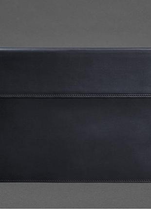 Кожаный чехол-конверт на магнитах для macbook 15 дюйм синий crazy horse